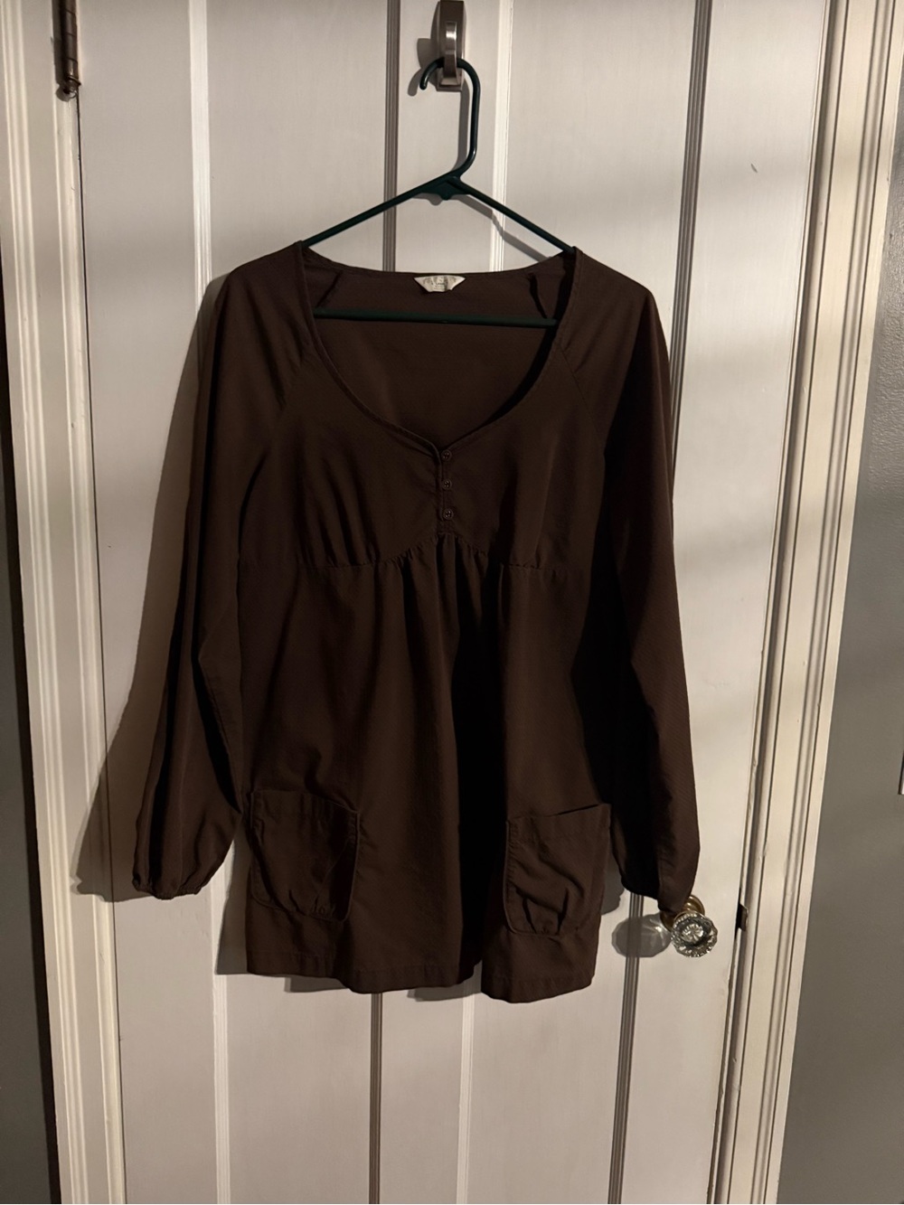 Old Navy Brown Long Sleeve Scoop Neck Tunic